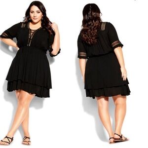 CITY CHIC Bring The Heat Dress Black